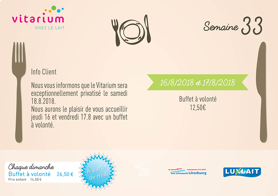Menu de la semaine